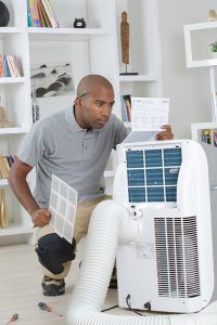 Employee working to make air cleaner